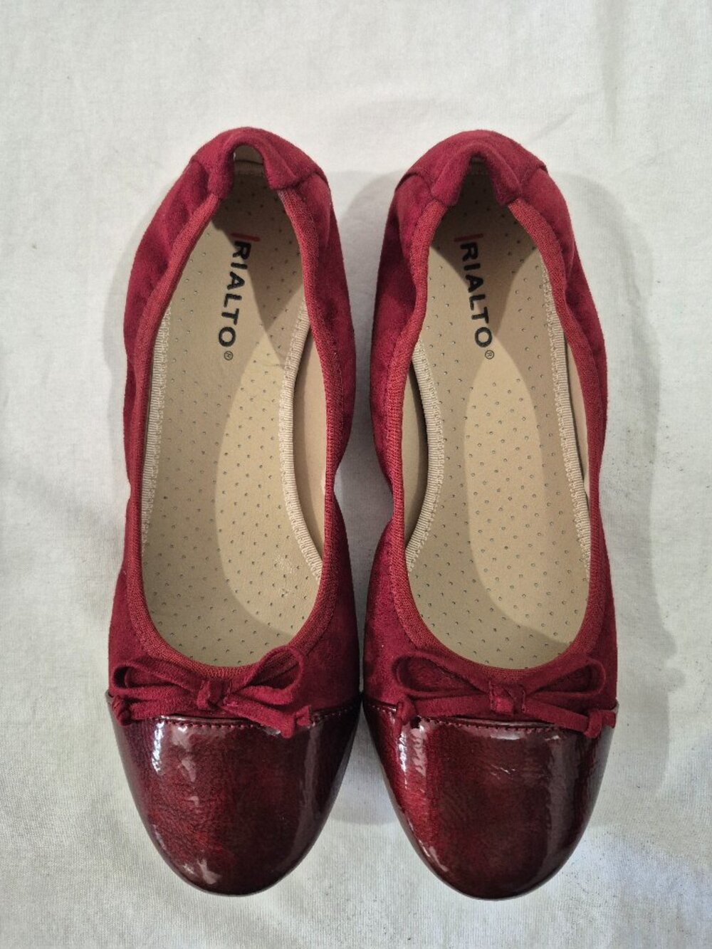Rialto Merlot/Suedette Women's shoes ballet flats Sz 7.5